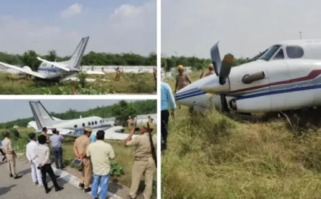 झाड़ियों में घुसा बियर फैक्ट्री के MD का प्राइवेट जेट, अंदर सवार थे SBI हेड